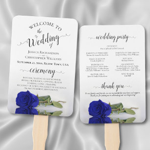 Royal Blue oder Cobalt Rose Elegantes Hochzeitspro Fächer