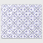 Royal Blue on White Overlapping Circles Geschenkpapier (Flach)