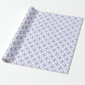 Royal Blue on White Overlapping Circles Geschenkpapier (Ungerollt)