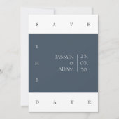 Royal Blue Opulence Minimal Foto Hochzeit Save The Date (Vorderseite)