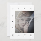 Royal Blue Opulence Minimal Foto Hochzeit Save The Date (Rückseite)
