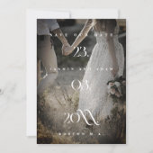 Royal Blue Opulence Minimal Foto Hochzeit Save The Date (Vorderseite)