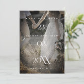 Royal Blue Opulence Minimal Foto Hochzeit Save The Date (Stehend Vorderseite)