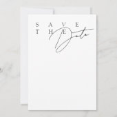 Royal Blue Opulence Modern Typografy Wedding Save The Date (Rückseite)