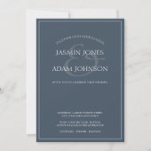 Royal Blue Opulence Script Einladung zur Hochzeit (Vorderseite)