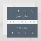 Royal Blue Opulence Simple Foto Wedding Save The Date (Vorderseite)