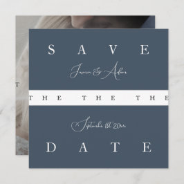 Royal Blue Opulence Simple Foto Wedding Save The Date