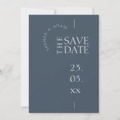 Royal Blue Opulence Simple Foto Wedding Save The Date (Vorderseite)