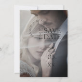 Royal Blue Opulence Simple Foto Wedding Save The Date (Rückseite)