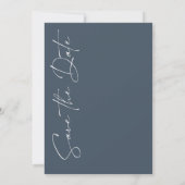 Royal Blue Opulence Typografy Foto Wedding Save The Date (Rückseite)