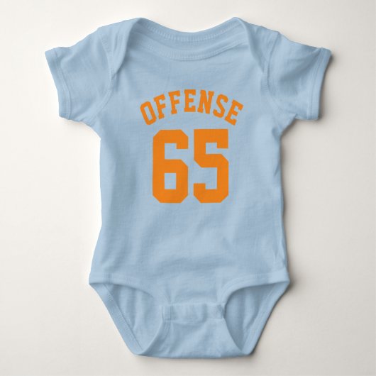 Royal Blue & Orange Baby | Sports Jersey Design Baby Strampler (Vorderseite)