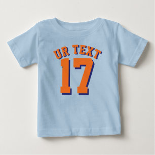 Royal Blue & Orange Baby Sports Jersey T-shirt