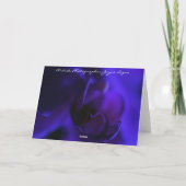 Royal Blue Orchid Blank Card, Exotic Floral Karte (Rückseite)