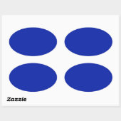 Royal Blue Oval Aufkleber (Blatt)