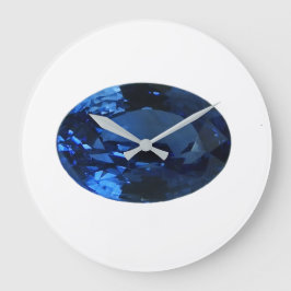 Royal Blue Oval Sapphire Blue Large Clock Große Wanduhr
