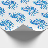 Royal Blue Pagoda Pagodas Geschenkpapier (Ecke)