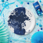 Royal-Blue Paint Spritzer - Hochzeitsfeier - Pappteller (Party)