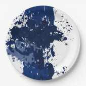 Royal-Blue Paint Spritzer - Hochzeitsfeier - Pappteller (Vorderseite)