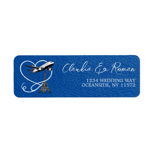 Royal Blue Paris Passport-Label (Vorne)