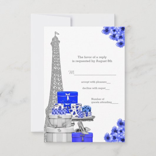 Royal Blue Paris UAWG RSVP Karte (Vorderseite)