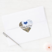 Royal Blue Peacock Feathers Wedding Sticker (Umschlag)