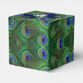 Royal Blue Peacock Gastgeschenk Hochzeit Box Geschenkschachtel (Rückseite)