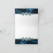 Royal Blue Peacock Thank You Dankeskarte (Innenseite)