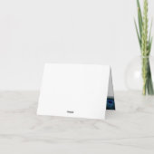 Royal Blue Peacock Thank You Dankeskarte (Rückseite)