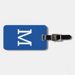 Royal Blue Personalisiert Initial Luggage Tag Gepäckanhänger