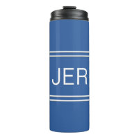Royal Blue Personalisiert Monogram Initials Drink