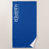 Royal Blue Personalisiert Slogan Strandtuch (Vorderseite)