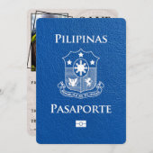 Royal Blue Philippines Passport Save the Date (Vorne/Hinten)