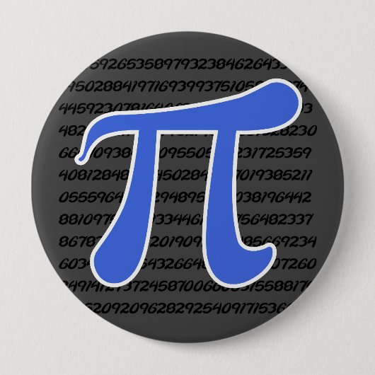 Royal Blue Pi Symbol Button (Vorderseite)