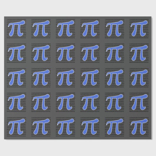 Royal Blue Pi Symbol Geschenkpapier (Flach)