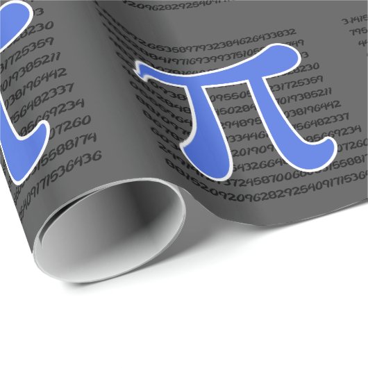 Royal Blue Pi Symbol Geschenkpapier (Rolleneckpunkt)