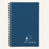 Royal Blue Pickleball Paddle & Ball Personal Notizblock (Vorderseite)