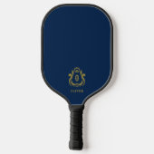 Royal Blue Pickleball Paddle Mit Monogramm (Rückseite)