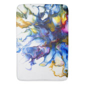 Royal Blue & Pink Abstrakt Fluid Art Badematte (Vorderseite Vertikal)