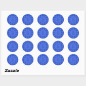 Royal Blue Polka Dot Pattern Runder Aufkleber (Blatt)