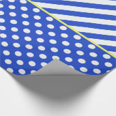 Royal Blue Polka Dots and Stripes by ShirleyTaylor Geschenkpapier (Ecke)