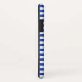 Royal Blue Polka Dots and Stripes Monogram STaylor Case-Mate iPhone Hülle (Hinten/Rechts)