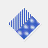 Royal Blue Polka Dots and Stripes von STaylor Serviette (Ecke)