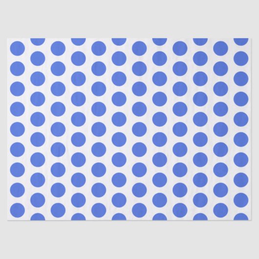 Royal Blue Polka Dots Tissue Paper Seidenpapier (Vorderseite)