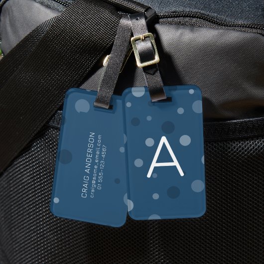 Royal Blue Pop Dots Gepäckanhänger
