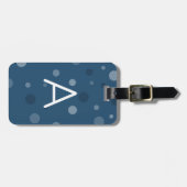 Royal Blue Pop Dots Gepäckanhänger (Vorderseite horizontal)