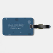 Royal Blue Pop Dots Gepäckanhänger (Rückseite horizontal)