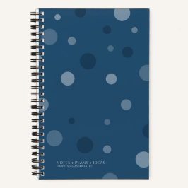 Royal Blue Pop Dots Spiral Bound Journal/ Notizblock