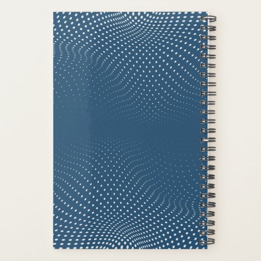 Royal Blue Pop Dots Year Planer (Rückseite)