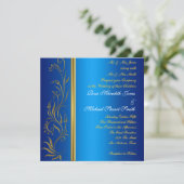 Royal Blue Popular Wedding Einladung (Stehend Vorderseite)