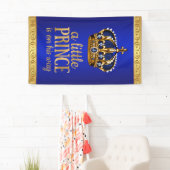 Royal Blue Prince Crown Boy Baby Dusche Banner (Insitu)